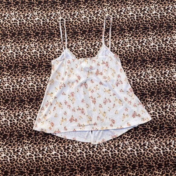 00s floral lace babydoll tank top - Picture 3 of 8